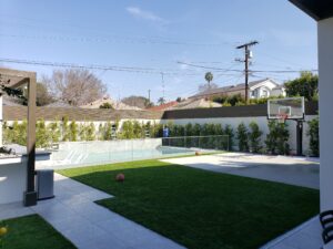 Wood Fence Atop Hollow Concrete Block Wall Built Correctly in the Los Angeles Area, 4 of 4